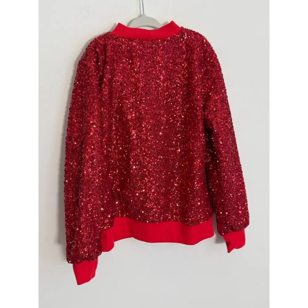 Mila & Rose Red Sequin Jacket size 11/12